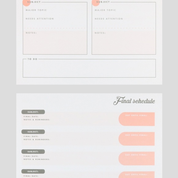 A4 STUDY PLANNER/ORGANIZER BASIC WASHI TAPE - Picture 5 of 8